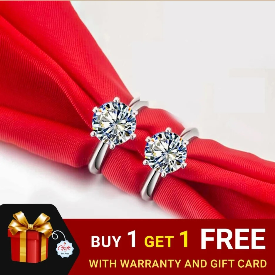 Diamond Cut One Stone Finger Ring(Look Like Diamond)