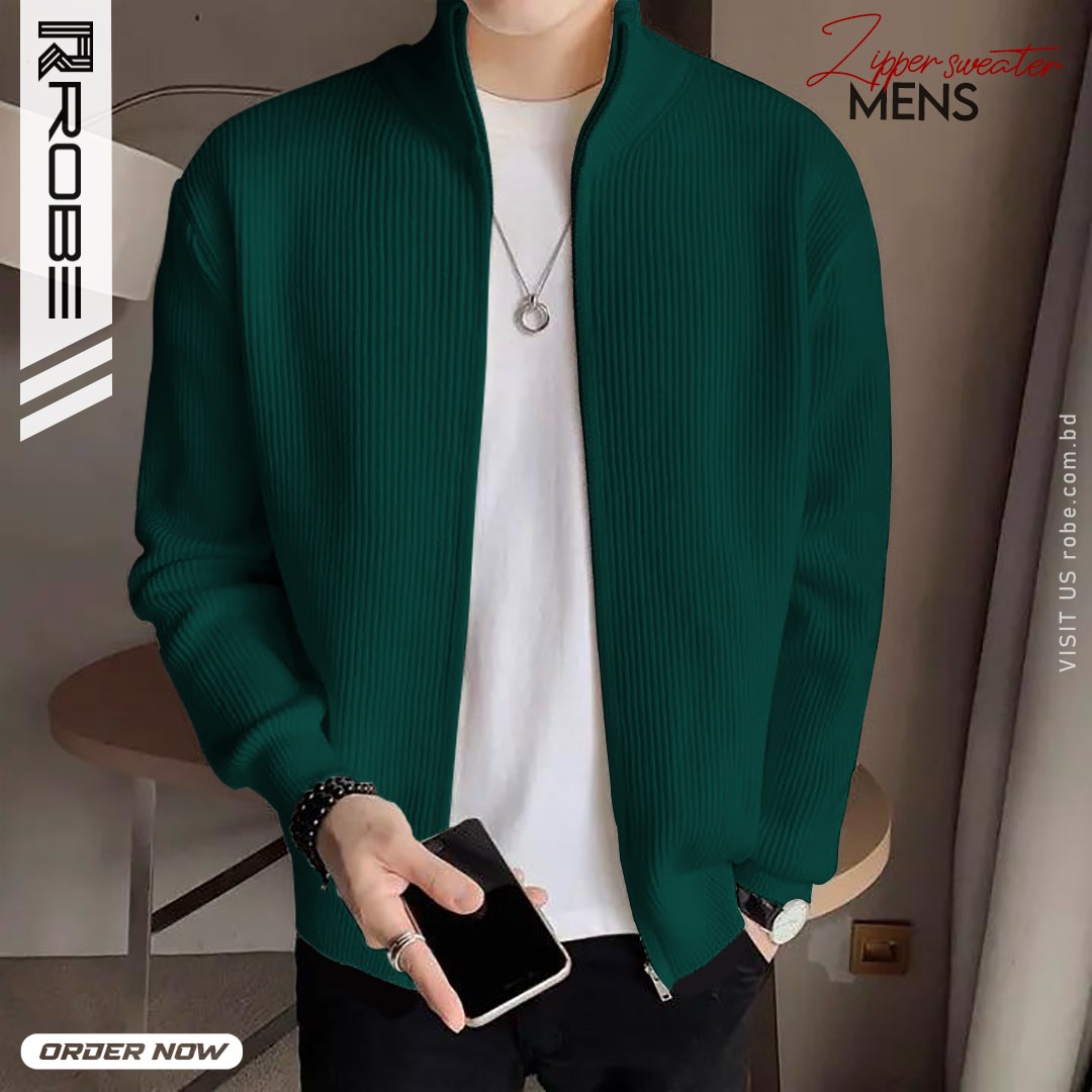 Men's Rib jacket (Full Zipper) - Image 3
