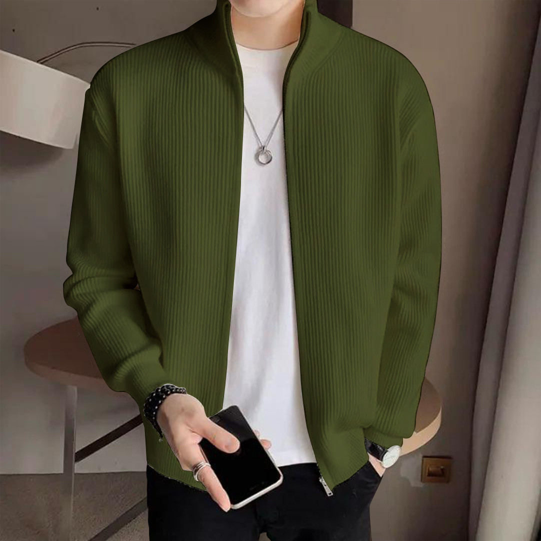 Men's Rib jacket (Full Zipper) - Image 5