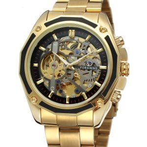 Fashion Business Dress Men Watch Top Brand Luxury Stainless Steel Automatic Skeleton Watch